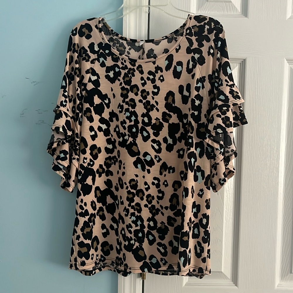 Cheetah Print Blouse